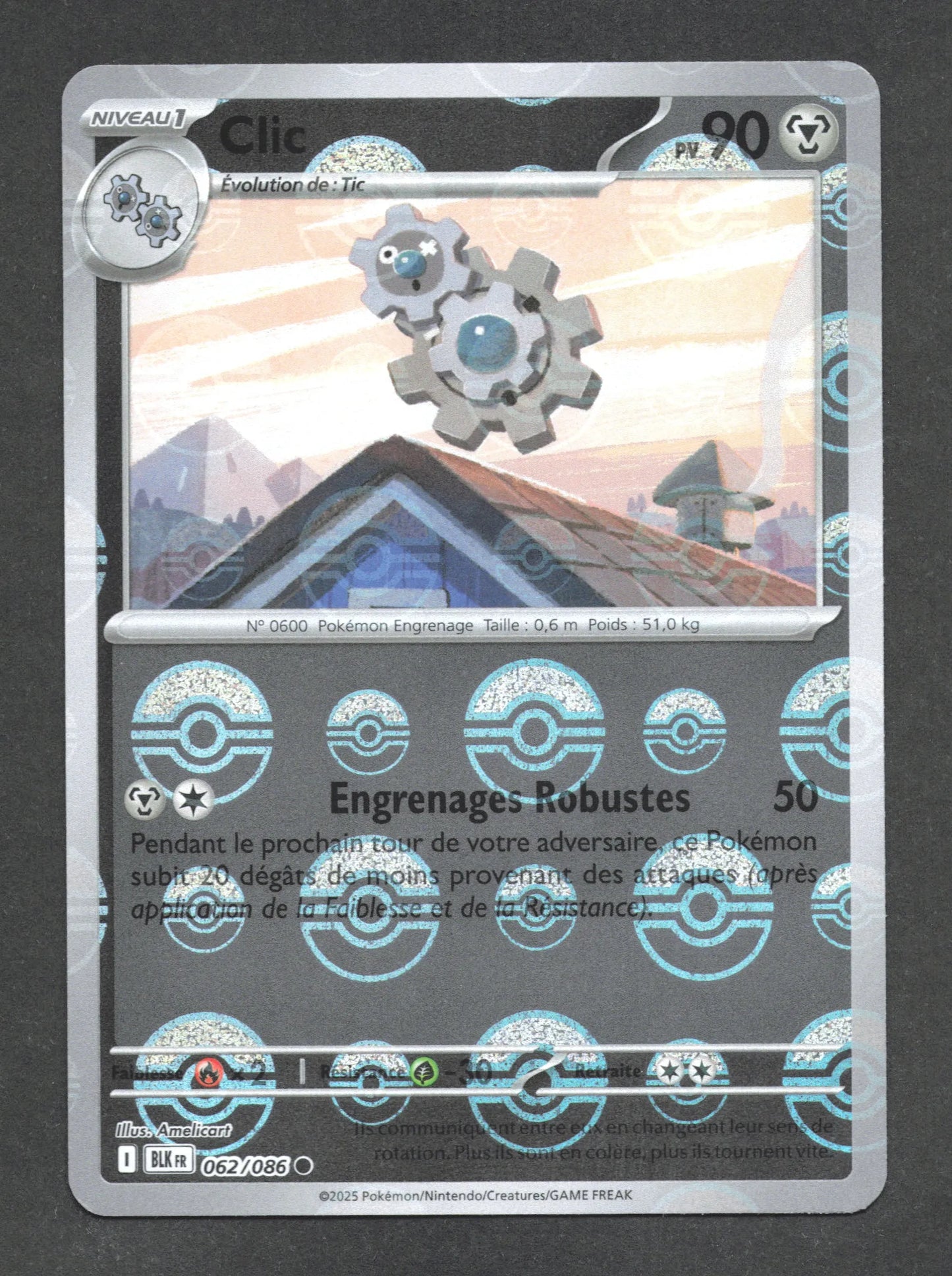 062/086 Clic POKEBALL - Foudre Noire - Pokeball