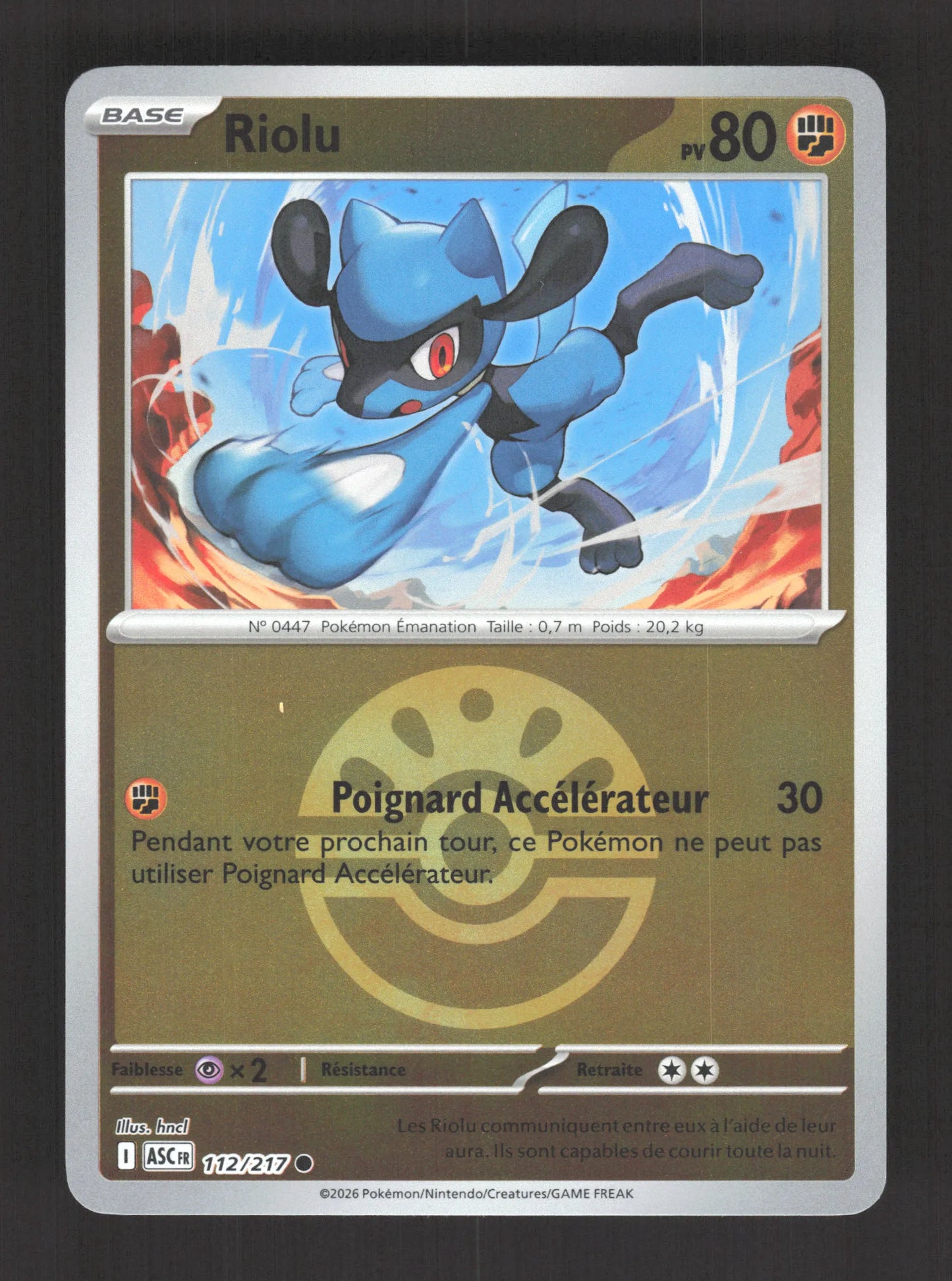 112/217 Riolu POKEBALL - Héros Transcendants