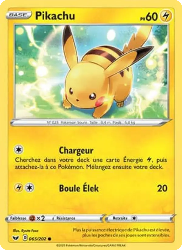065/202 Pikachu REVERSE - Épée et Bouclier