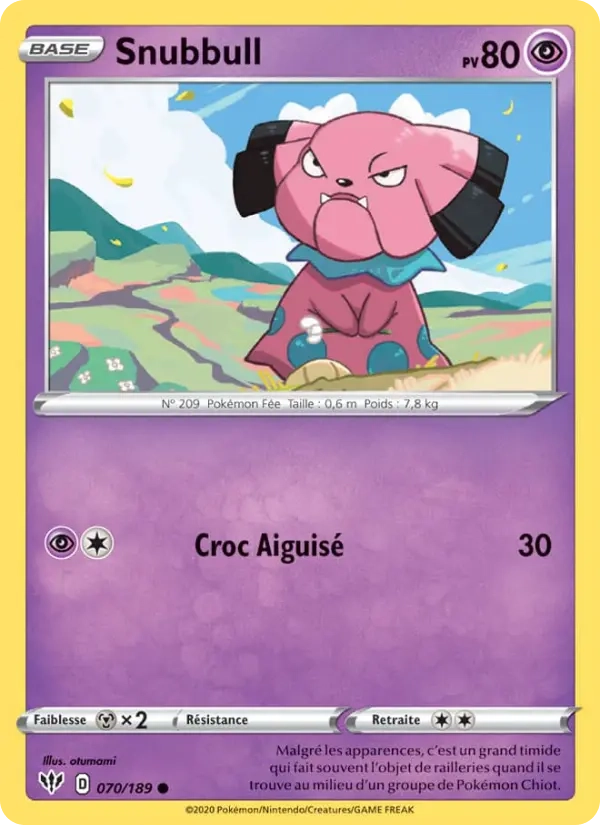 070/189 Snubbull Reverse - Ténèbres Embrasées