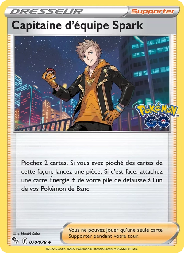 070/078 Capitaine d'équipe Spark Reverse - Pokémon GO