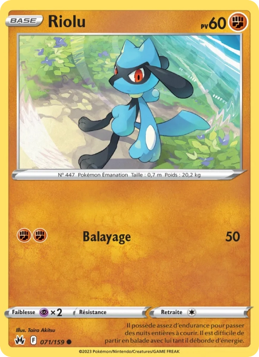 071/159 Riolu Reverse - Zénith Suprême