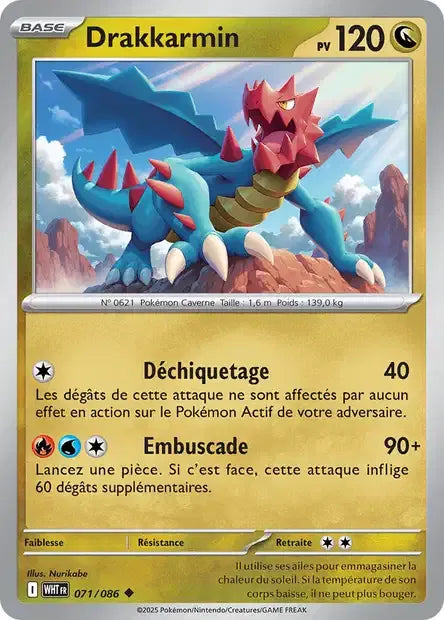 071/086 Drakkarmin POKEBALL - Flamme Blanche