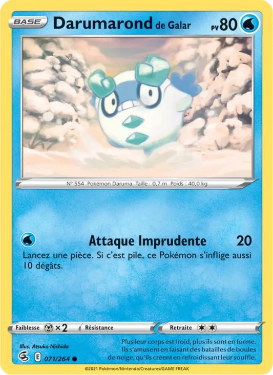 071/264 Darumarond de Galar Reverse - Poing de Fusion