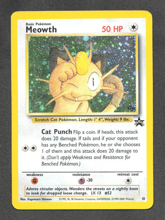 10 Meowth HOLO STAMP GB - Anglais