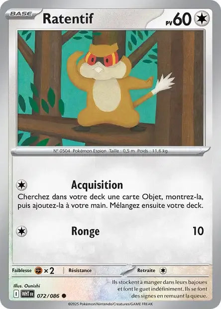 072/086 Ratentif POKEBALL - Flamme Blanche