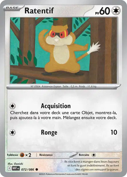072/086 Ratentif POKEBALL - Flamme Blanche - Pokeball