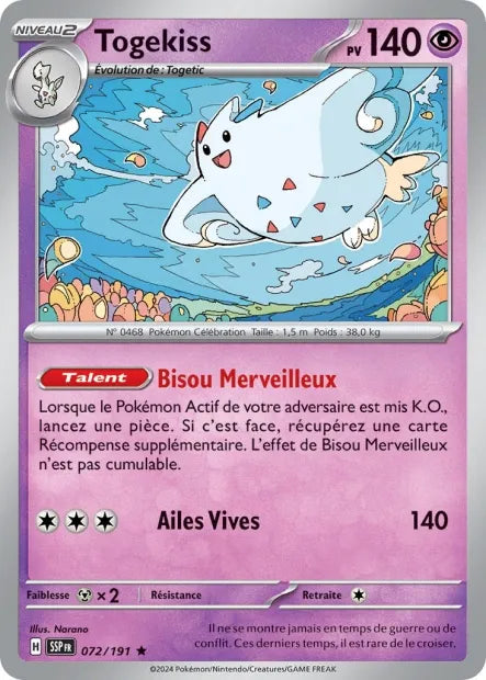 072/191 Togekiss Holo - Étincelles Déferlantes