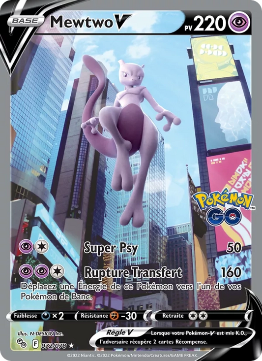 072/078 Mewtwo V - Pokémon GO