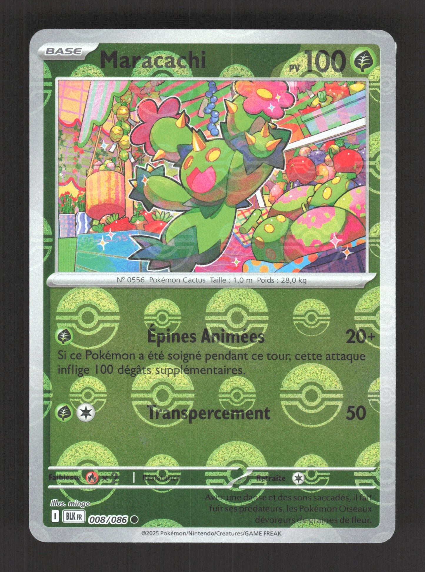 008/086 Maracachi POKEBALL - Foudre Noire