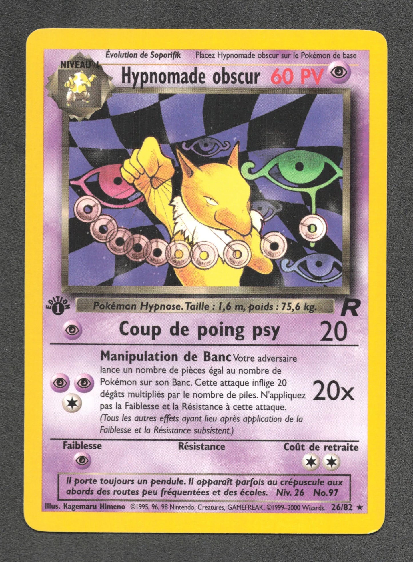 26/82 Hypnomade Obscur RARE ED1 - Team Rocket