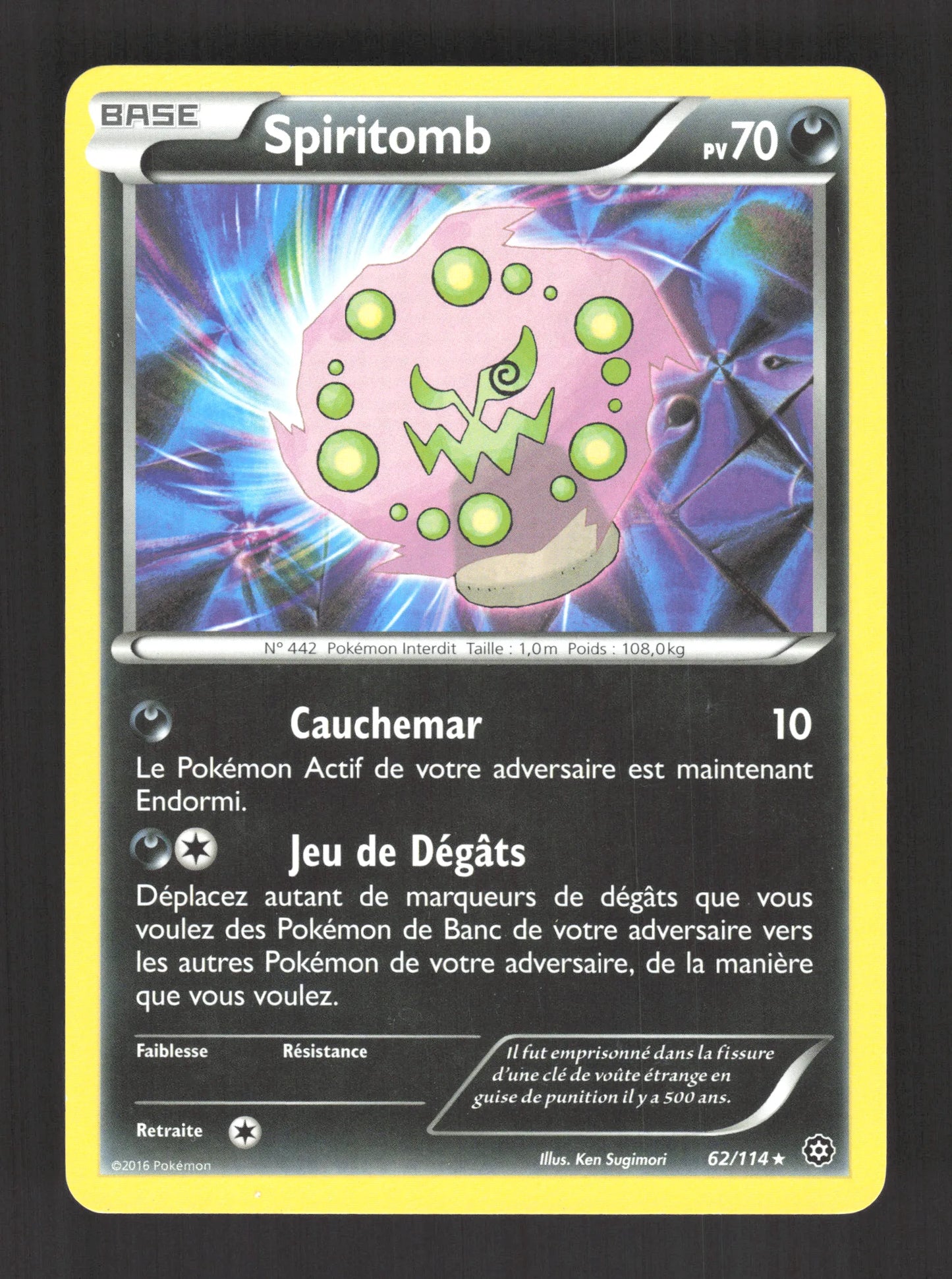 62/114 Spiritomb RARE - Offensive Vapeur