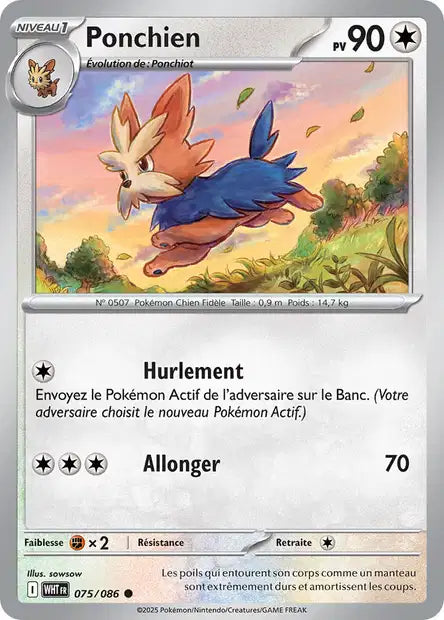 075/086 Ponchien POKEBALL - Flamme Blanche - Pokeball