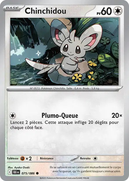 075/086 Chinchidou POKEBALL - Foudre Noire - Pokeball