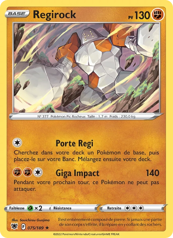 075/189 Regirock Reverse - Astres Radieux