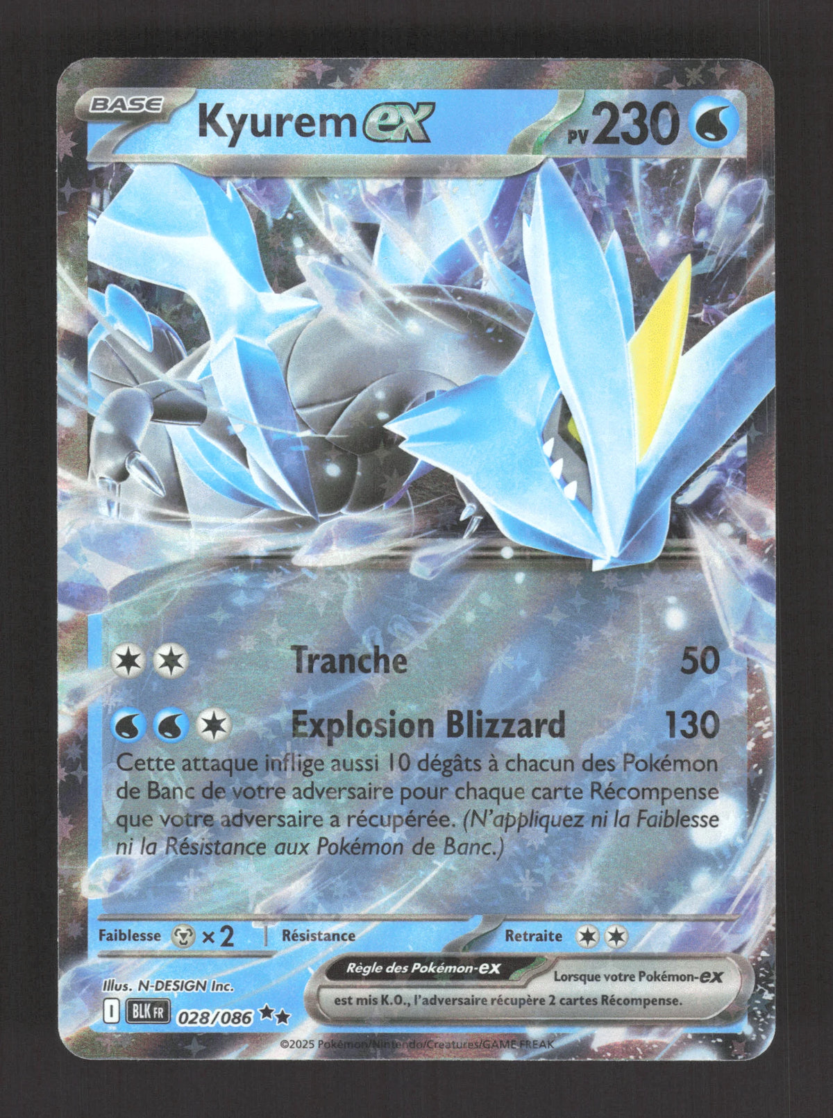 028/086 Kyurem EX - Foudre Noire
