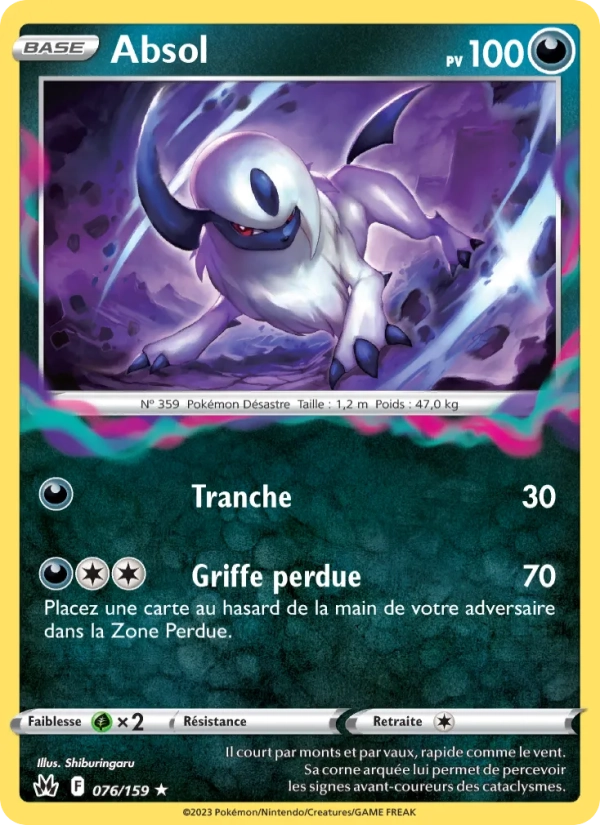 076/159 Absol REVERSE - Zénith Suprême