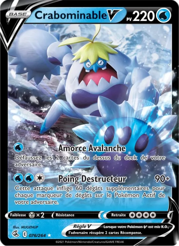 076/264 Crabominable V - Poing de Fusion