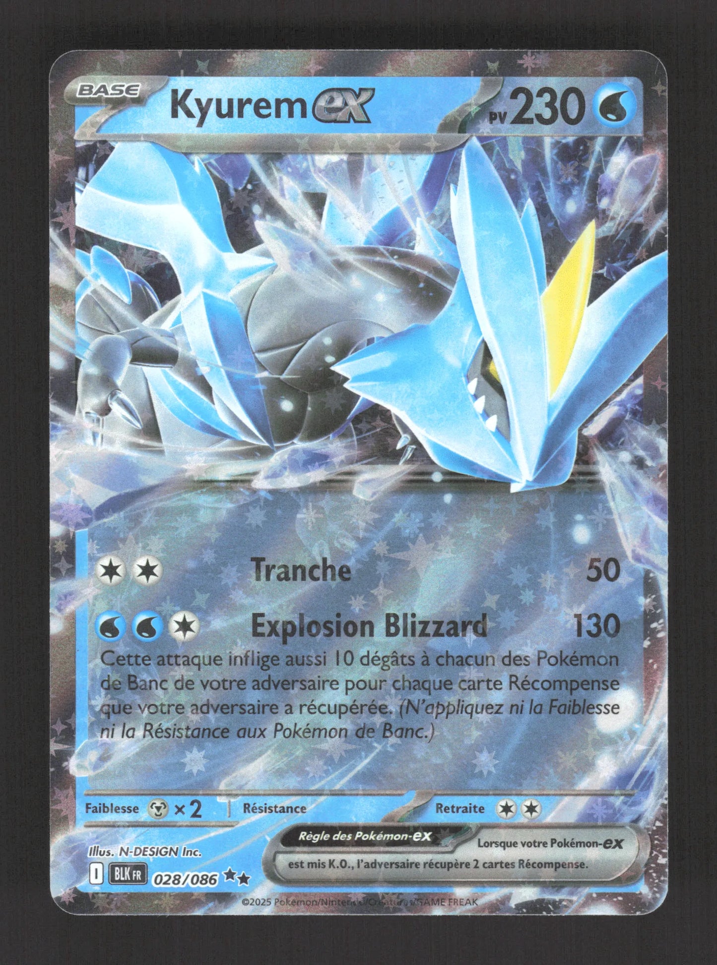 028/086 Kyurem EX - Foudre Noire
