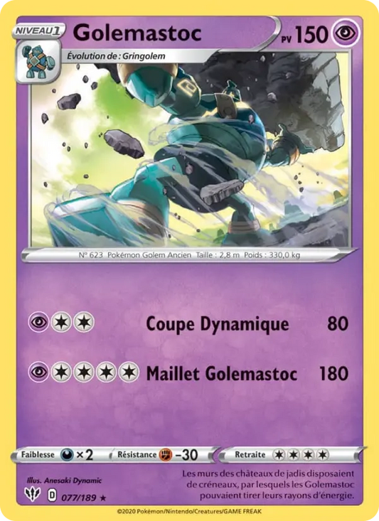 077/189 Golemastoc Reverse - Ténèbres Embrasées