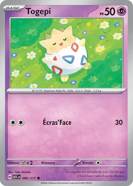 080/217 Togepi POKEBALL - Héros Transcendants