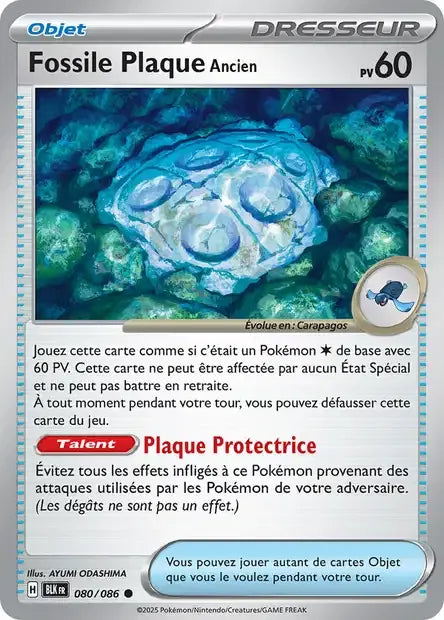 080/086 Fossile Plaque POKEBALL - Foudre Noire