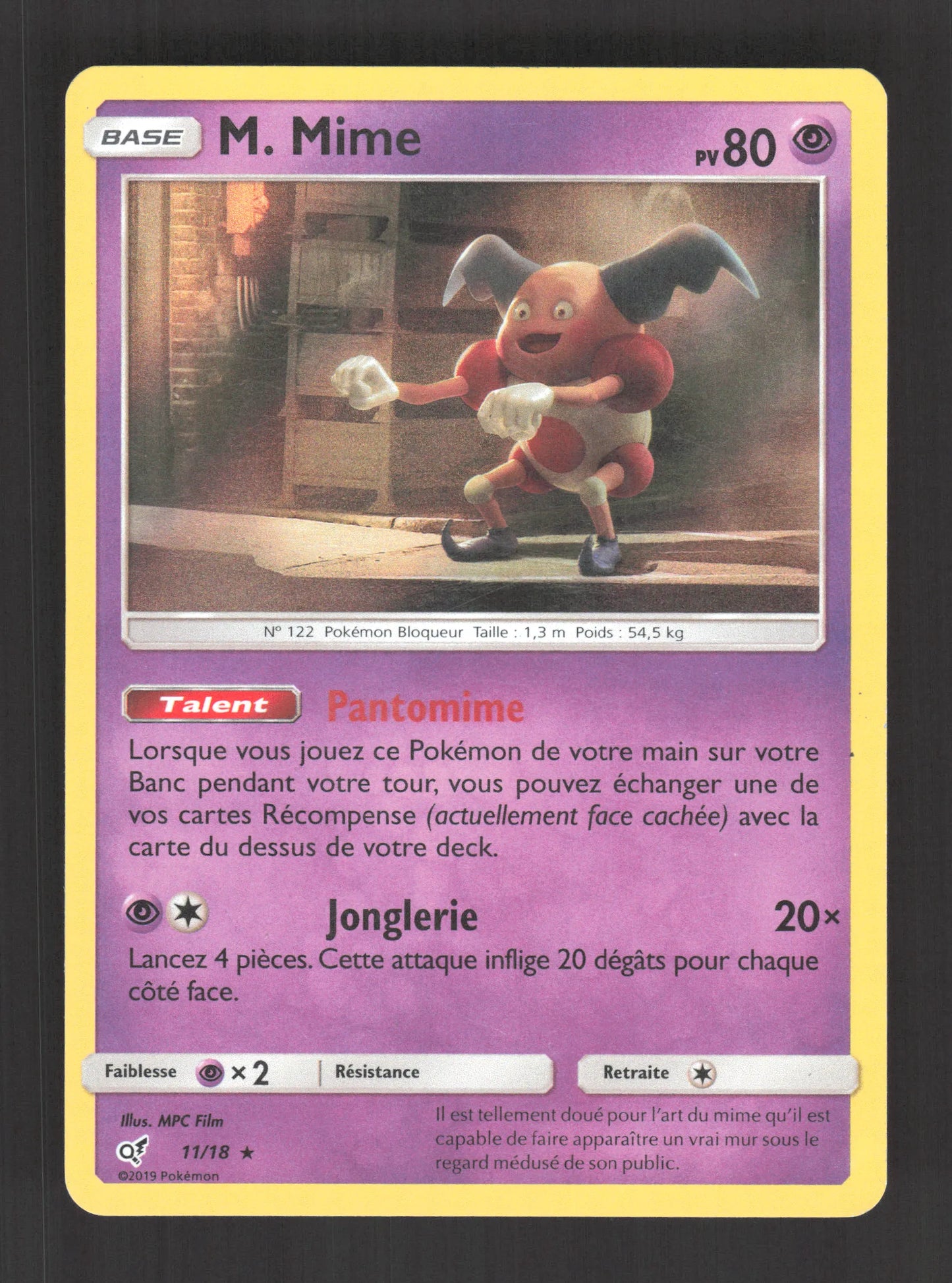 11/18 Mr Mime HOLO - Détective Pikachu