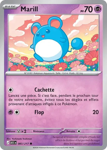 083/217 Marill REVERSE ENERGIE - Héros Transcendants