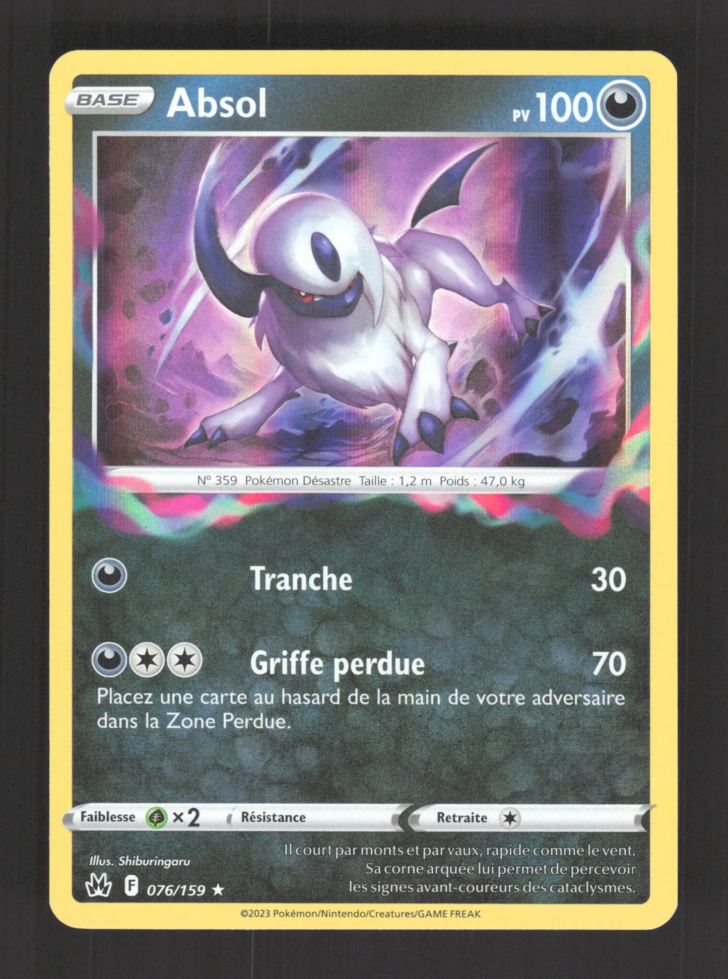 076/159 Absol HOLO - Zénith Suprême