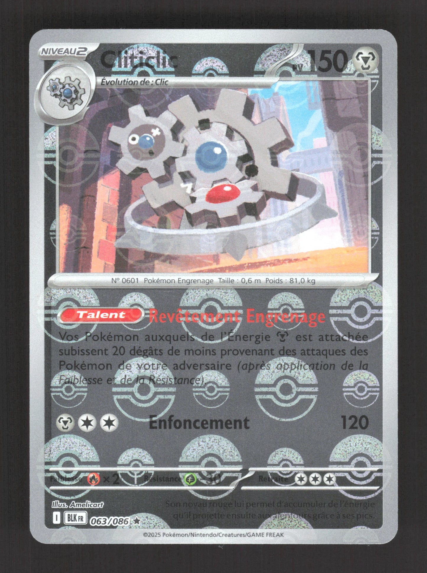 063/086 Cliticlic POKEBALL - Foudre Noire