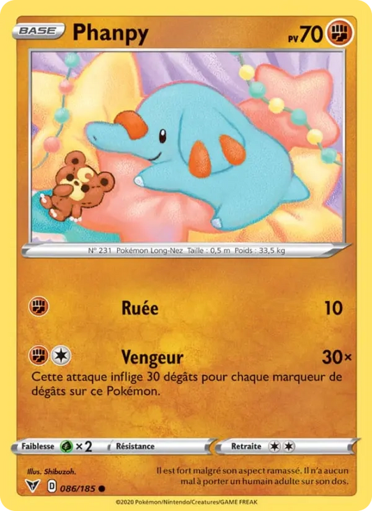 086/185 Phanpy Reverse - Voltage Éclatant