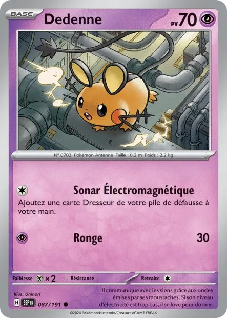 087/191 Dedenne Reverse - Étincelles Déferlantes