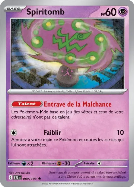 089/193 Spiritomb Reverse - Évolutions à Paldea