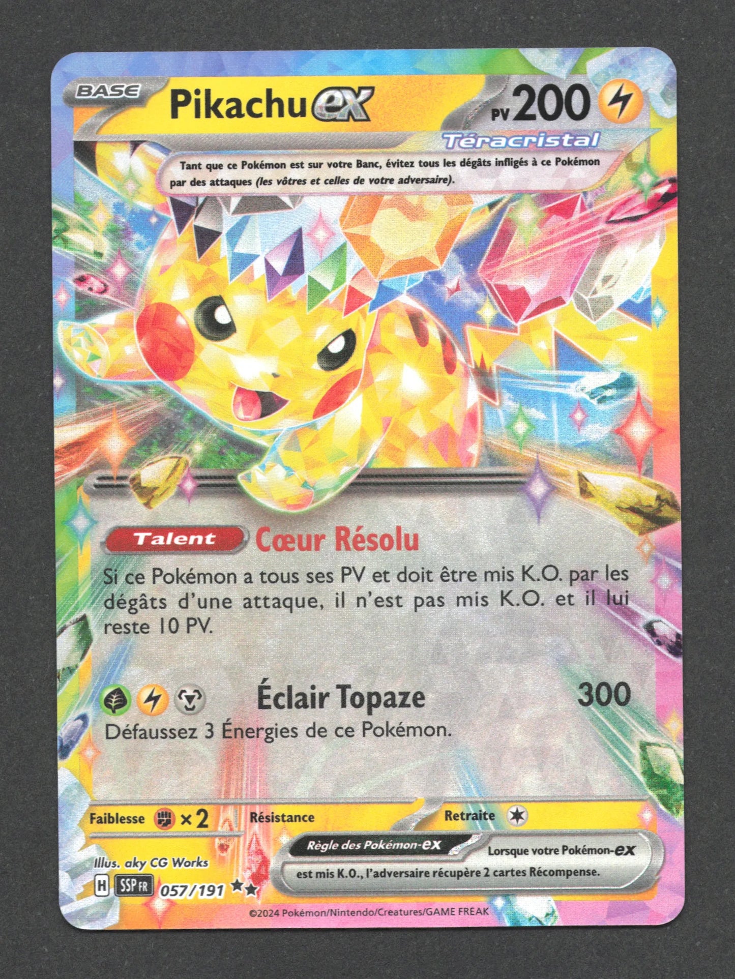 057/191 Pikachu EX - Étincelles Déferlantes