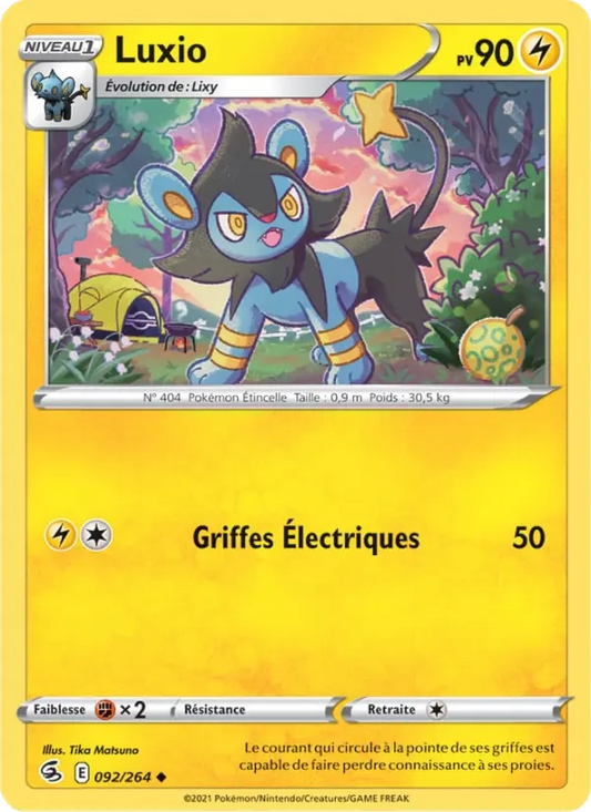 Luxio Reverse 092/264 - Poing de Fusion