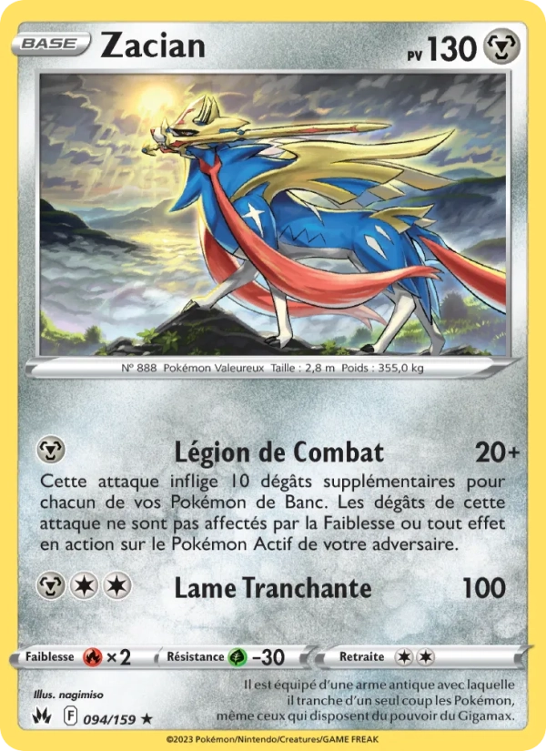 Zacian Holo 094/159 - Zénith Suprême