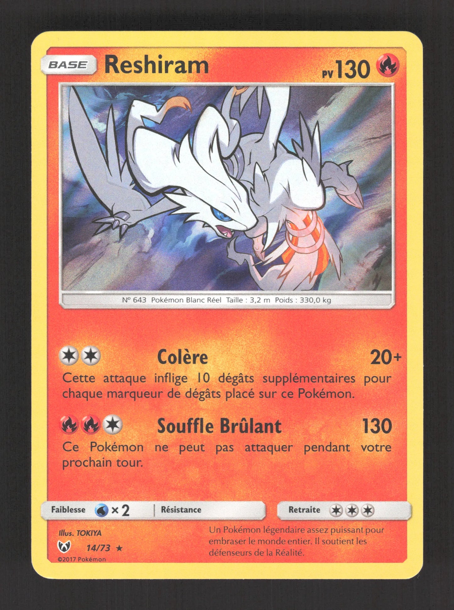 14/73 Reshiram HOLO - Légendes Brillantes