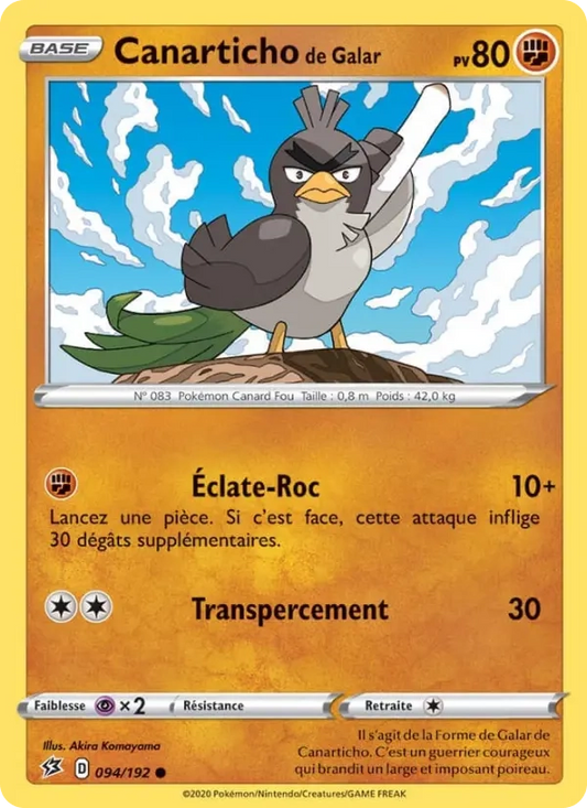 094/192 Canarticho de Galar Reverse - Clash des Rebelles