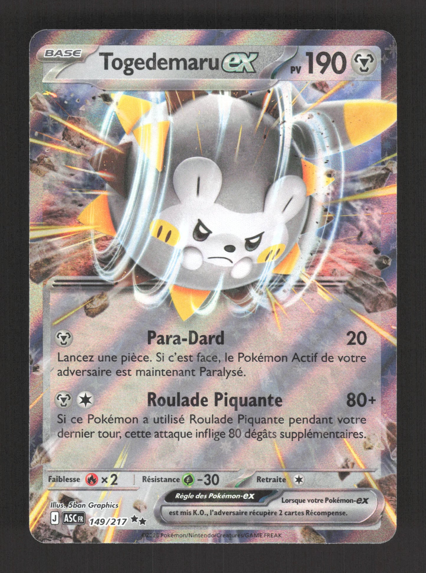 149/217 Togedemaru EX - Héros Transcendants