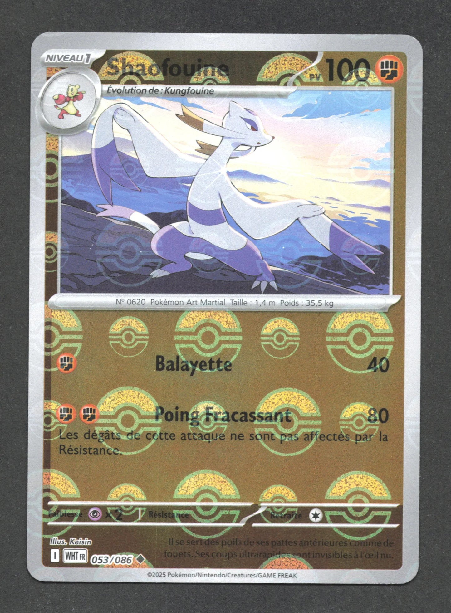 053/086 Shaofouine POKEBALL - Flamme Blanche - Pokeball
