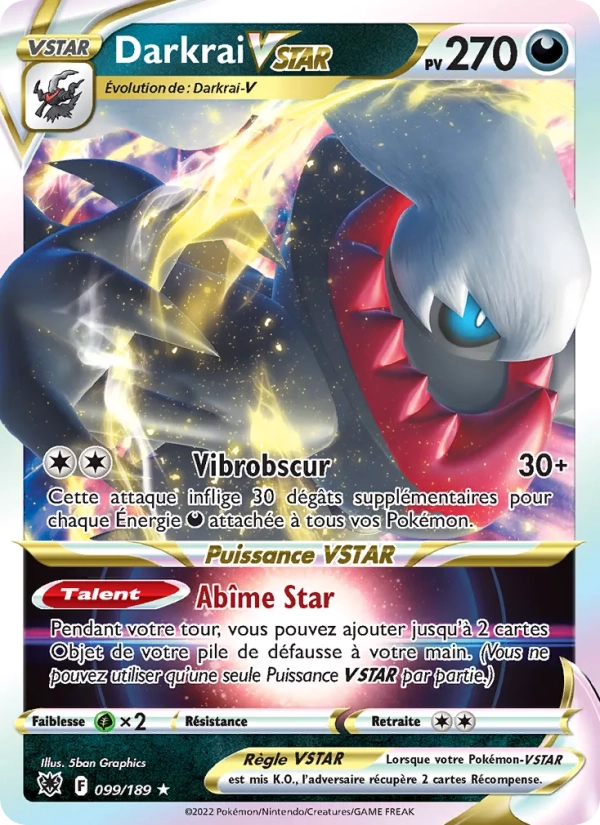 099/189 Darkrai VSTAR - Astres Radieux