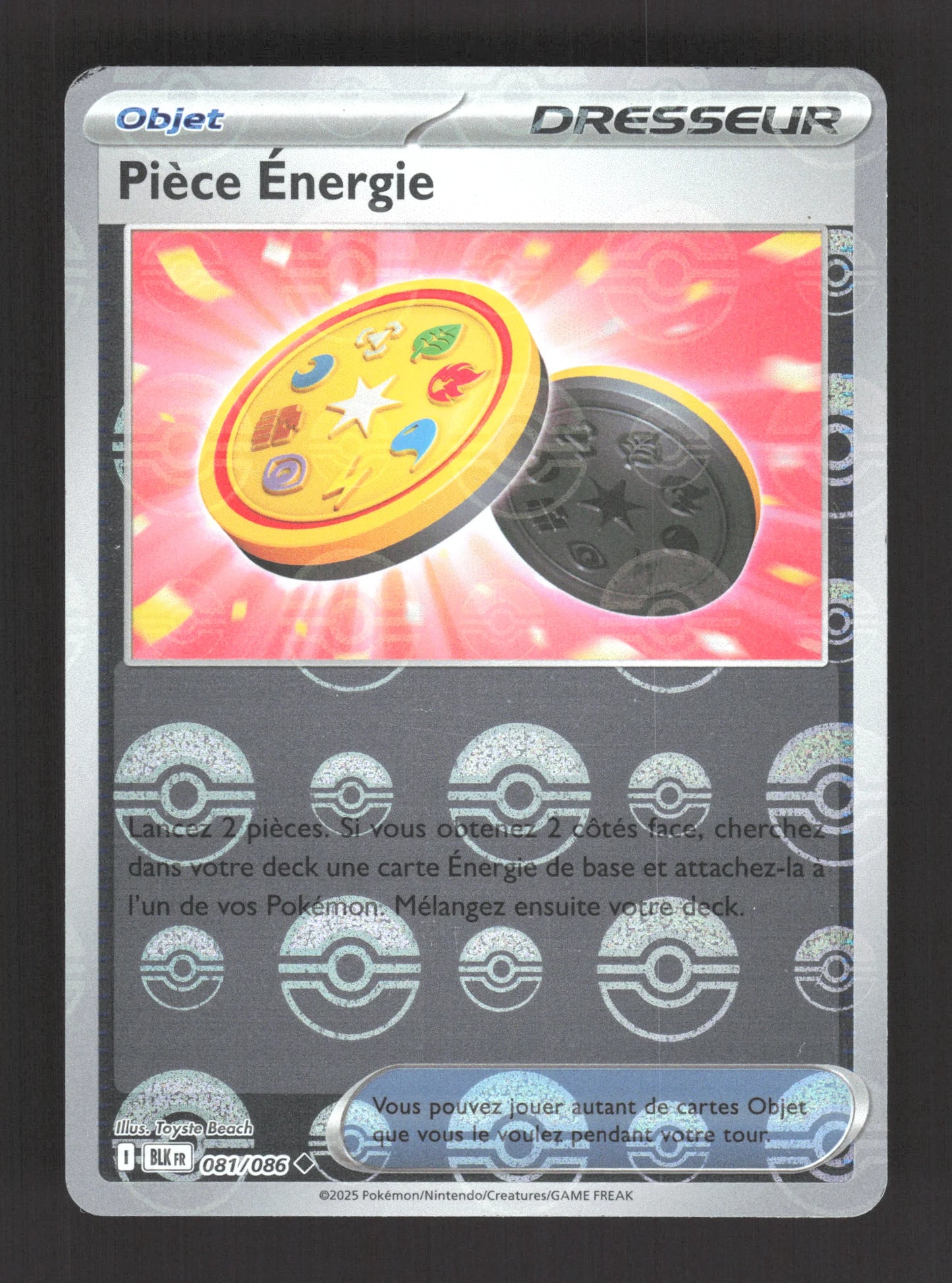 081/086 Piece Energie POKEBALL - Foudre Noire