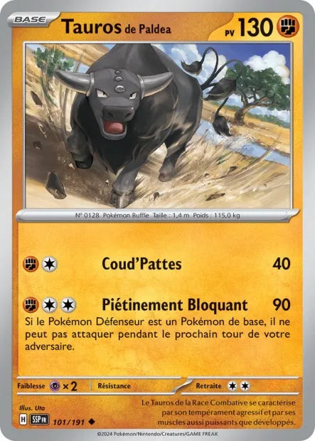 101/191 Tauros de Paldea Reverse - Étincelles Déferlantes