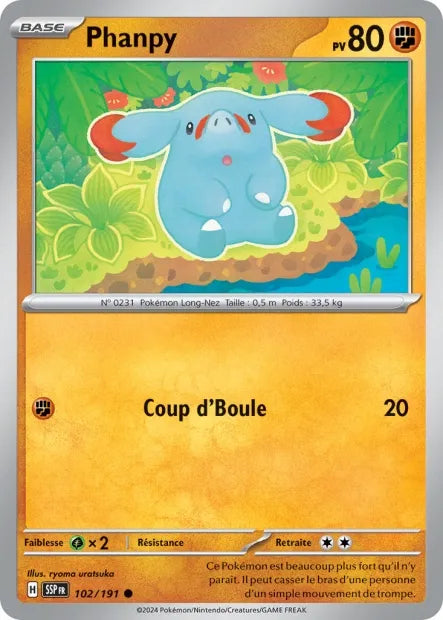 102/191 Phanpy Reverse - Étincelles Déferlantes