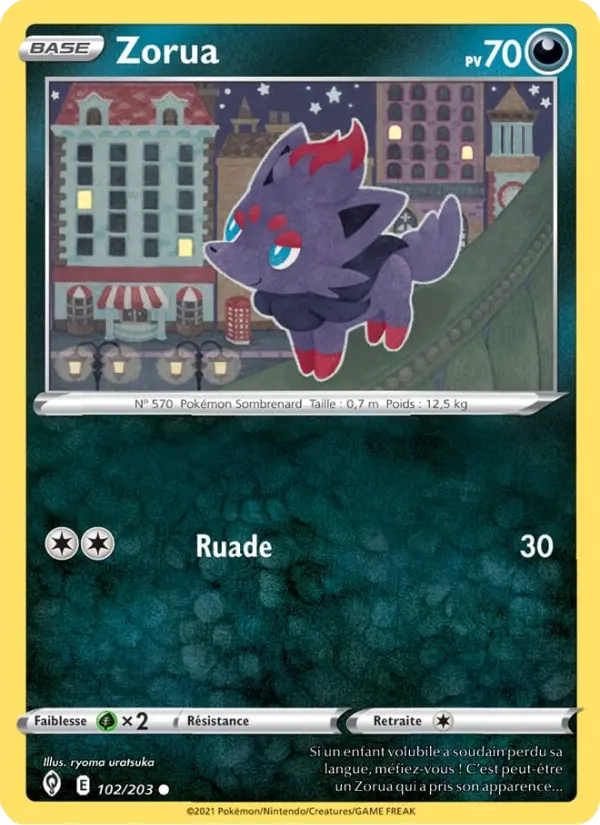 Zorua Reverse 102/203 - Évolution Céleste