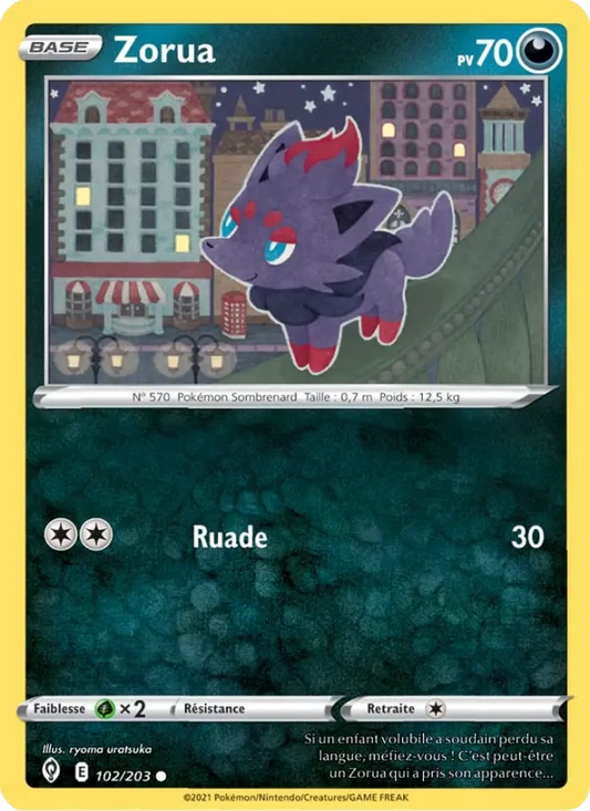 Zorua Reverse 102/203 - Évolution Céleste