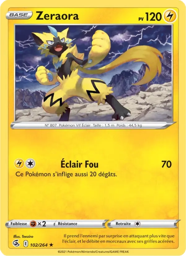 Zeraora Reverse 102/264 - Poing de Fusion