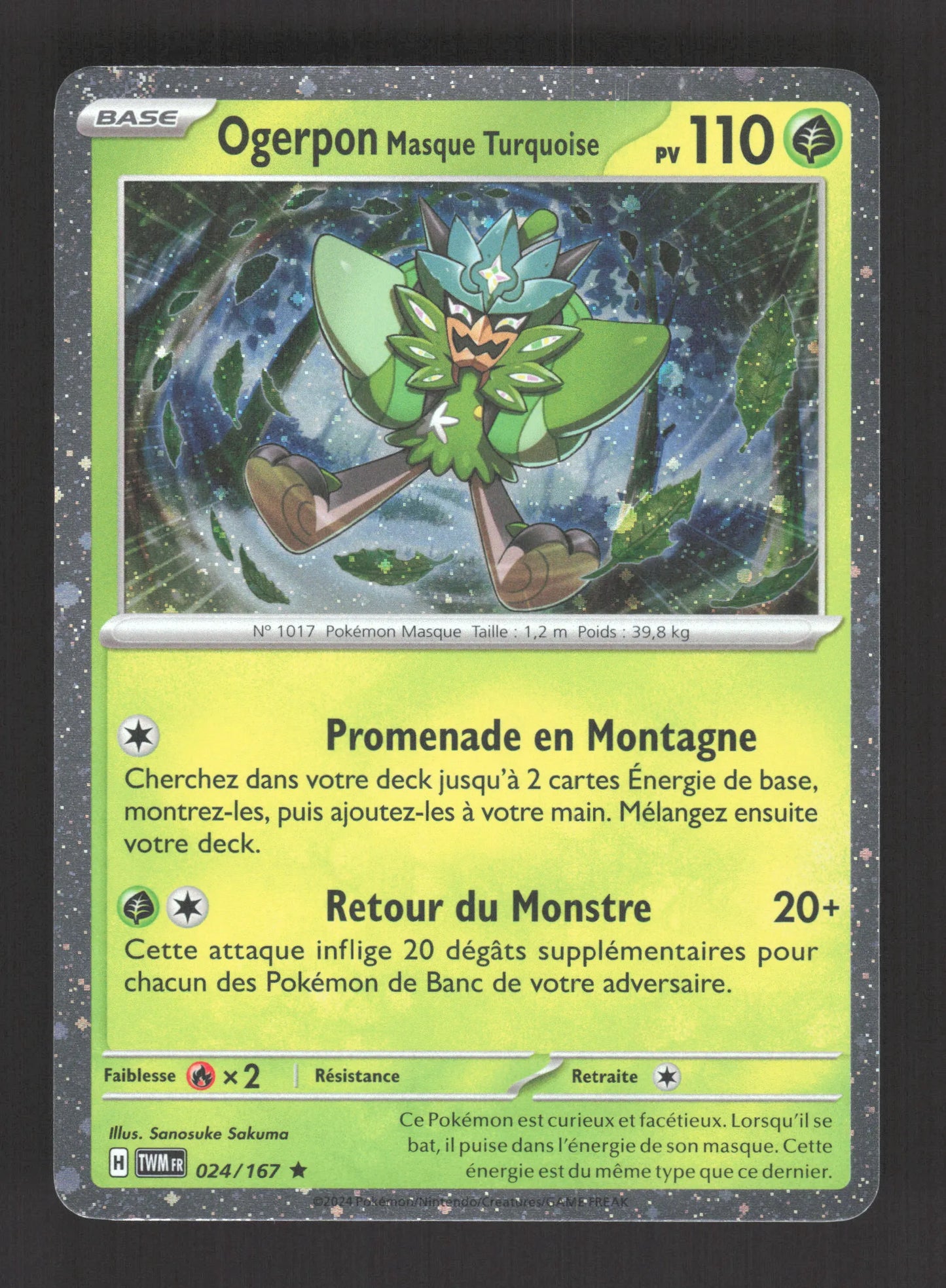 024/167 Ogerpon HOLO COSMOS - Mascarade Crépusculaire - Holo Cosmos