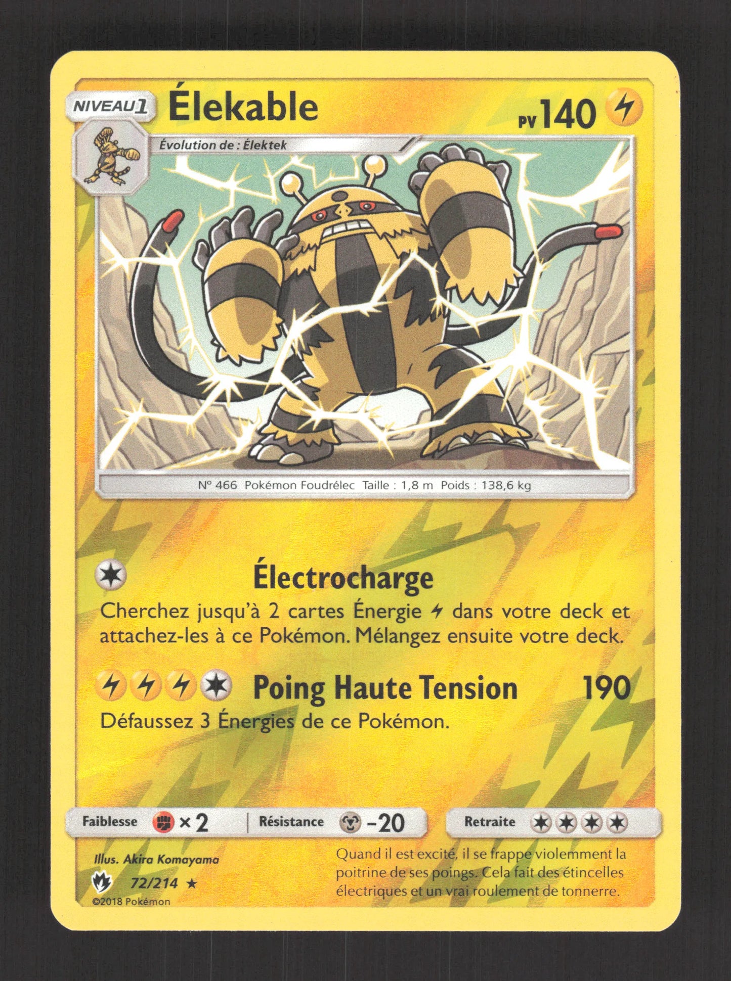 72/214 Elekable REVERSE - Tonnerre Perdu