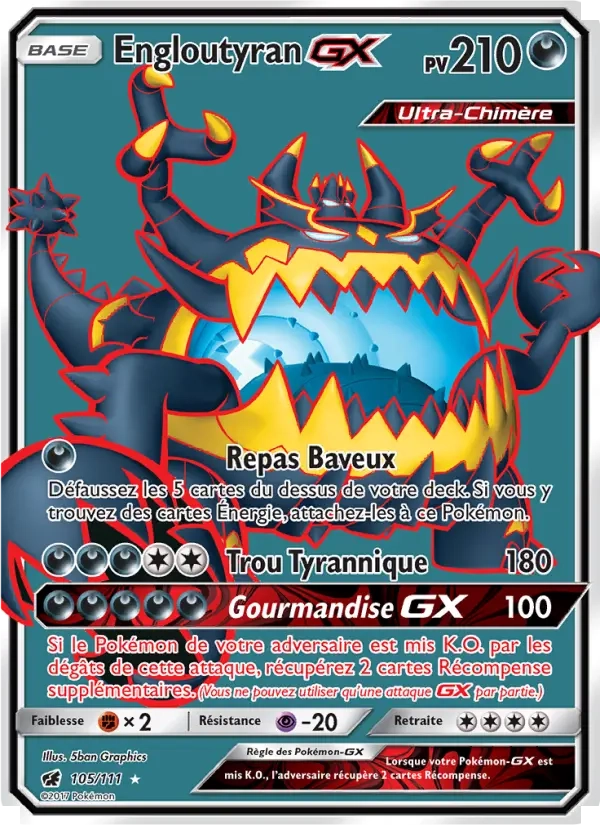 105/111 Engloutyran GX - Invasion Carmin
